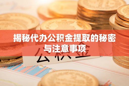 龙陵揭秘代办公积金提取的秘密与注意事项