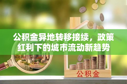 龙陵公积金异地转移接续，政策红利下的城市流动新趋势