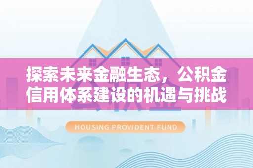 龙陵探索未来金融生态，公积金信用体系建设的机遇与挑战