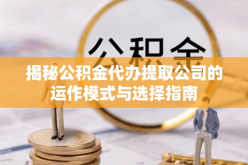 龙陵揭秘公积金代办提取公司的运作模式与选择指南