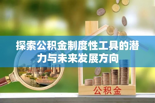龙陵探索公积金制度性工具的潜力与未来发展方向