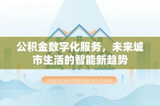 龙陵公积金数字化服务，未来城市生活的智能新趋势