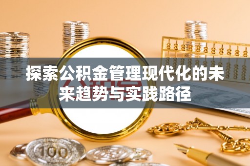 龙陵探索公积金管理现代化的未来趋势与实践路径