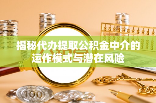龙陵揭秘代办提取公积金中介的运作模式与潜在风险