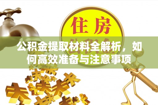龙陵公积金提取材料全解析，如何高效准备与注意事项