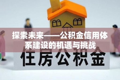 龙陵探索未来——公积金信用体系建设的机遇与挑战