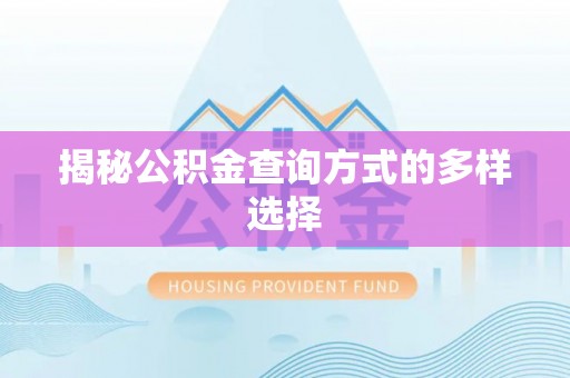 龙陵揭秘公积金查询方式的多样选择