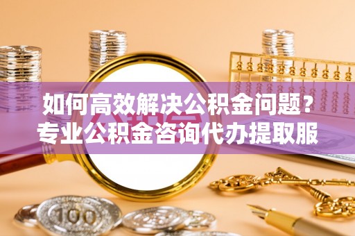 龙陵如何高效解决公积金问题？专业公积金咨询代办提取服务来帮你
